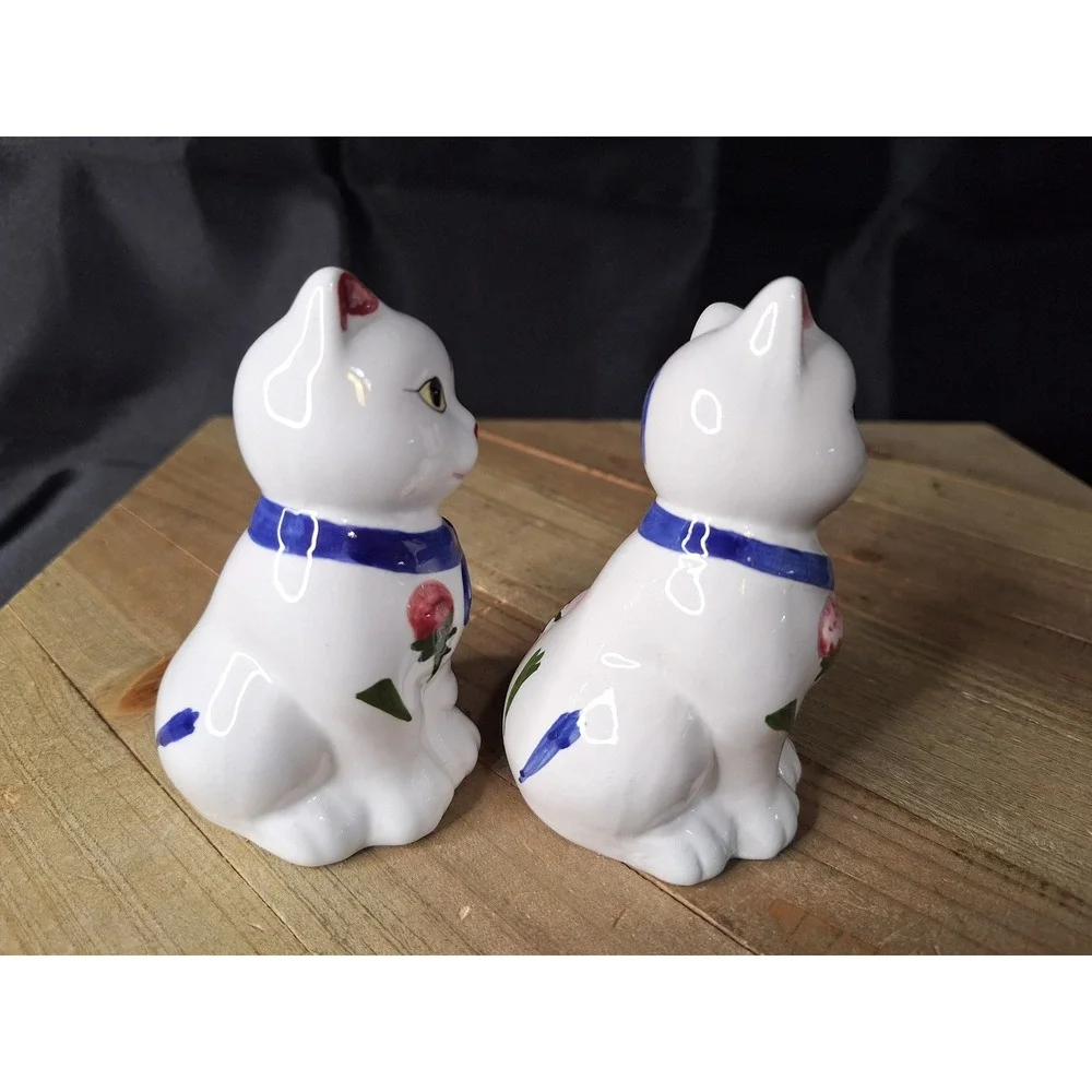 Vintage Lenox Ceramic Cat Salt and Pepper Shakers 
